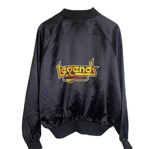 Vintage Satin Embroidered LV Bomber Jacket "Legends in Concert" Made in USA - XL